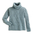 Wool turtleneck sweater, 'North Winds' - Women's Irish Aran Turtleneck Sweater