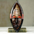 African wood mask, 'Peace Be Unto You' - Ornate Hand Carved African Mask with Embossed Brass (image 2) thumbail