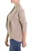Cotton cardigan sweater, 'Maya Beige' - Women's Natural Cotton Cardigan Sweater (image 2b) thumbail