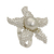 Adjustable cultured pearl cocktail ring, 'Sparkling Starfish' - Adjustable White Pearl Starfish Cocktail Ring