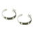 Gold accent half hoop earrings, 'Nusa Dua Sunrise' - Gold accent half hoop earrings (image 2b) thumbail