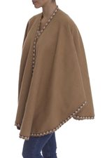 Alpaca blend ruana, 'Cozy Holiday in Tan' - Tan Alpaca Blend Ruana from Peru