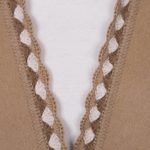 Alpaca blend ruana, 'Cozy Holiday in Tan' - Tan Alpaca Blend Ruana from Peru