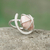 Rhodonite single stone ring, 'Hold Me' - Rhodonite single stone ring