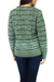 100% alpaca cardigan, 'Andean Horizon' - Fair Trade Alpaca Wool Cardigan Sweater (image 2b) thumbail
