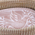 Cesta para calentar pan - Cesta de palma tejida a mano con tema de paloma con calentador de pan de cerámica