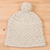 Wool hat, 'Antique White Winter' - Hand-Crocheted Wool Hat in Antique White from Peru