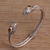Citrine cuff bracelet, 'Snake Siblings' - Snake-Themed Citrine Cuff Bracelet from Bali (image 2) thumbail