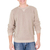 Men's cotton pullover sweater, 'Sporting Elegance' - Men's Beige Cotton Pullover Sweater from Guatemala thumbail
