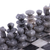 Mini onyx and marble chess set, 'Grey and Ivory Challenge' - Mini Onyx and Marble Chess Set in Grey and Ivory