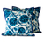 Embroidered cushion covers, 'Blue Dahlias' (pair) - Blue Floral Embroidered Cushion Covers from India (pair) thumbail