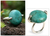 Sterling silver solitaire ring, 'Quietude' - Hand Crafted Reconstituted Turquoise and Silver Ring