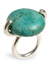 Sterling silver solitaire ring, 'Quietude' - Hand Crafted Reconstituted Turquoise and Silver Ring