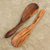 Wood salad spoons, 'Maya Cuisine' (pair) - Unique Wood Serving Utensils (Pair)