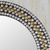 Round wall mirror, 'Modern Flair' - Handcrafted Studded Round Wall Mirror with Metal Accents (image 2b) thumbail