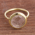 Gold plated quartz single stone ring, 'Magic Pulse' - Gold Plated Quartz Single Stone Ring from Peru (image 2) thumbail