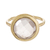 Gold plated quartz single stone ring, 'Magic Pulse' - Gold Plated Quartz Single Stone Ring from Peru thumbail