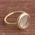 Gold plated quartz single stone ring, 'Magic Pulse' - Gold Plated Quartz Single Stone Ring from Peru (image 2b) thumbail