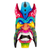 Máscara de madera - Máscara de diablo boruca decorativa de madera multicolor