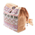 Cotton sling bag, 'Infinite Happiness' - Thai Style Cotton Sling Bag