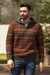 Men's 100% alpaca sweater, 'Mountain Sunset' - Men's Fair Trade Alpaca Art Knit Pullover Sweater thumbail