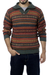 Men's 100% alpaca sweater, 'Mountain Sunset' - Men's Fair Trade Alpaca Art Knit Pullover Sweater (image 2a) thumbail