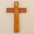 Chrysocolla and copper wall cross, 'Chrysocolla Cross' - Chrysocolla Copper Bronze Wood Cross Wall Decor from Peru (image 2c) thumbail