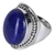 Lapis lazuli single-stone ring, 'Captivating Blue' - Lapis Lazuli Sterling Silver Ring Handmade in India (image 2b) thumbail