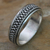 Men's sterling silver meditation spinner ring, 'Odyssey' - Men's Textured Sterling Silver Meditation Ring (image 2) thumbail