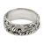 Sterling silver band ring, 'Flourishing Foliage' - Leaf and Tree Sterling Silver Band Ring (image 2a) thumbail