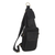 Leather cross-body sling bag, 'Nighttime Hike' - Black Leather Cross Body Sling Bag with 3 Pockets