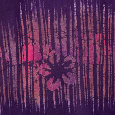 Batikbluse aus Baumwolle - Langärmlige Baumwollbluse mit Batikmuster