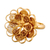 Vergoldeter filigraner Blumenring, „Gelbe Rose“ – Sammlerstück, vergoldeter filigraner Cocktailring