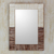 espejo de pared de hueso - Espejo de pared con marco de hueso de búfalo de agua natural de dos tonos