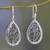Sterling silver flower earrings, 'Denpasar Mystique' - Balinese Style Sterling Silver Dangle Earrings (image 2) thumbail