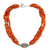 Carnelian beaded necklace, 'Natural Sophistication' (4 strand) - Carnelian Beaded Necklace from India (4 Strand)