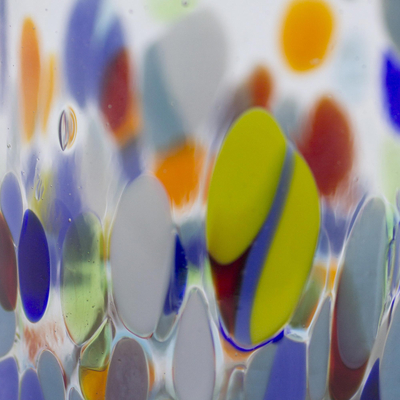 Mundgeblasene Glasbecher, (4er-Set) - Mundgeblasenes Trinkglas aus recyceltem Glas (4er-Set)