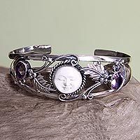 Amethyst cuff bracelet,