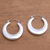 Sterling silver hoop earrings, 'Flashy Elegance' - Sterling Silver Hoop Earrings Crafted in Bali (image 2) thumbail