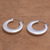 Sterling silver hoop earrings, 'Flashy Elegance' - Sterling Silver Hoop Earrings Crafted in Bali (image 2b) thumbail
