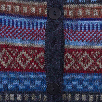 strickjacke aus 100 % Alpaka - Strickjacke aus 100 % Alpaka mit Knöpfen aus Peru