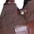 Cotton handbag with leather trim, 'Chocolate Brown' - Leather and Cotton Handbag in Brown