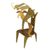 Aluminum sculpture, 'Golden Harlequin Handstand' - Whimsical Golden Metal Sculpture of Handstand (image 2b) thumbail