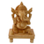 Wood sculpture, 'Peaceful Ganesha' - Wood sculpture