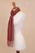 Alpaca blend scarf, 'Sophisticated Beauty' - Hand Woven Striped Alpaca Blend Wrap Scarf from Peru (image 2d) thumbail