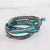 Glass beaded wrap bracelet, 'Mayan Monolith' - Glass Beaded Wrap Bracelet in Turquoise from Guatemala (image 2b) thumbail