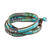 Glass beaded wrap bracelet, 'Mayan Monolith' - Glass Beaded Wrap Bracelet in Turquoise from Guatemala (image 2d) thumbail