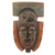 African wood mask, 'Royal Elephant' - Elephant Theme Hand Made African Mask from Ghana