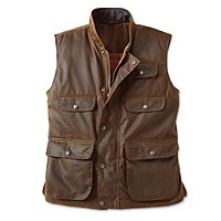 Men's cotton oilskin vest, 'Outback' - Outback Oilskin Vest