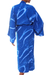 Women's batik robe, 'Sea of Sapphire' - Women's Batik Patterned Robe (image 2b) thumbail